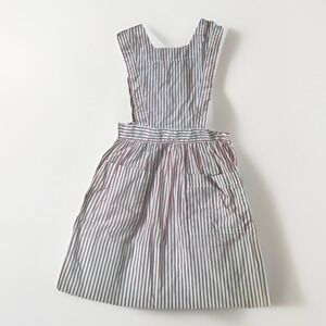 VINTAGE Classic Uniforms Small Red White Striped Apron Vintage Candy Stripers